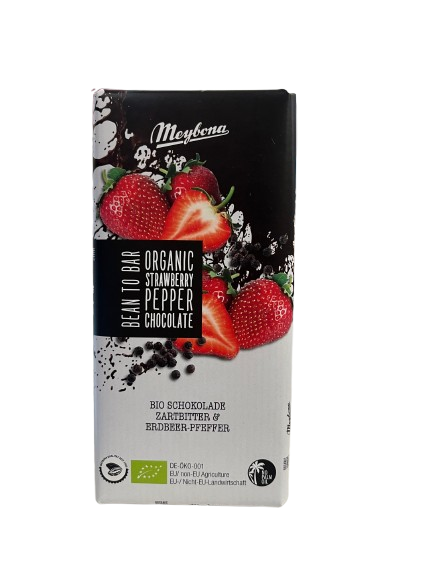 Meybona Bio Schokolade Zartbitter & Erdbeer Pfeffer 100 g 